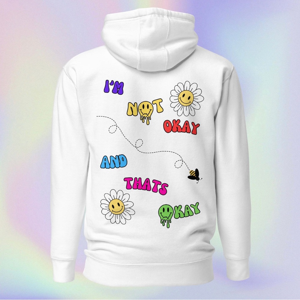 Unisex Wellness Hoodie Share Positive Messages to the World with a Trippy Hoodie